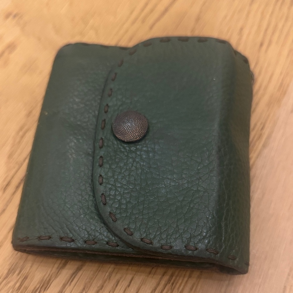 Lucky Brand Forest Green Leather Wallet
